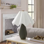 Wavy Shade Collection With Ceramic Base Table Lamp Green - Threshold. Fixed Price $41.99.