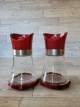 2 Kuhn Rikon Switzerland Pepper Mill Salt Herb Grinders Red Adjustable Spice. Fixed Price $18.95.