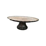 Julia Knight Peony 14" Cake Stand Petal Pink Silver Color Heavy Discontinued. Fixed Price $99.99.