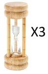 Norpro Minute Glass Timer With Wood Base, 4 Inches (3-PACK). Fixed Price $14.57.