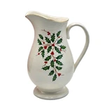 Lenox American By Design Holiday Pitcher 10.75" Holly Berry Gold Trim See Photos. Fixed Price $59.93.