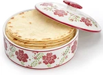 Ceramic Tortilla Warmer, 8.5 Inch Holder With Lid Insulated Roti. Fixed Price $27.23.