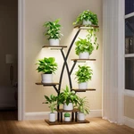 Evawoo 7-TIER Corner Plant Stand W/ Full Spectrum Grow Lights Indoor Shelf. Fixed Price $81.90.