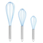 3PCS Silicone 8" 10" 12" Kitchen Wire Whisks Beater Blue. Fixed Price $13.74.
