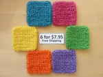 Rough Square Multicolor Dish Pot Scrubber Scrubby Scrubbies Handmade 69. Fixed Price $7.95.