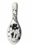 Mickey And Minnie Side By Flat Spoon Rest White. Fixed Price $25.00.