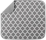 S&t Inc. Dish Drying Mat, X Absorbent 16" 18", White Trellis. Fixed Price $16.93.