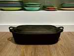 Vintage Cast Iron Deep Fish Fryer W Ribbed/griddle Lid, Bsr Sportsman 3060. Fixed Price $175.00.