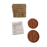 Pampered Chef Brown Sugar Keeper Set 2 Terra Cotta Discs Nib Moisture Saver. Fixed Price $12.00.