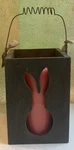 Rabbit Wooden Candle Holder W/handle Handcrafted Pyramid Collections Prim Easter. Fixed Price $8.89.