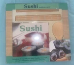 Sushi & Kit Gift Set Includes Book, Paddle, Chopsticks, Rolling Mat. Fixed Price $14.99.