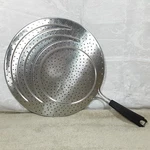 Worn, Calphalon 13" Splatter Guard Screen Lid, Stainless Steel, Cool Handle,used. Fixed Price $17.50.