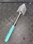 The Pioneer Woman Cast Aluminum Meat Tenderizer With Teal Handle 11"LONG 3 Sided. Fixed Price $8.92.