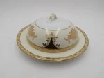 Vintage Noritake Covered Butter Dish Us Design Gold Floral. Fixed Price $31.49.