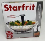 Starfrit Stainless Steel Vegetable Steamer Expandable Silicone Feet Handle. Fixed Price $10.99.