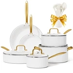 Ceramic Cookware Set, Voniki 16 Pcs Pots And Pans Non Stick, Kitchen Cook.... Fixed Price $224.79.