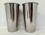 Lot Of 2-VOLLRATH 48070 30 Oz Malt Cups Stainless Steel. Fixed Price $57.44.