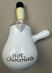 Williams Sonoma Bonjour Hot Chocolate Pot With Frother White Ceramic Cafe Style. Fixed Price $14.99.
