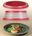 Tovolo Collapsible Microwave Food Cover Protector Spatter Shield Red Genuine. Fixed Price $12.52.