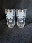 Breaking Bad Heisenberg Hand Etched (with Dremel) Pint Glasses!. Fixed Price $41.25.