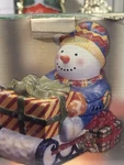 Snowfriends Collections Hand Painted Ceramic Large Cookie Jar New Box. Fixed Price $68.00.