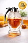 Premium Honey Syrup Dispenser Pot Jar 1 Cup Acrylic Bee Hive Trigger Stand. Fixed Price $17.89.