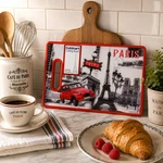 Cuisinart Paris 3-D Cutting Board Eiffel Tower French Kitchen Decor New. Fixed Price $27.99.