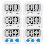 6 Pack Small Digital Kitchen Timer Magnetic Back And On/off Switch,minute Sec.... Fixed Price $9.64.