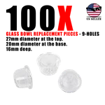 Replacement Glass Bowl Set Of 100 Wholesale Lot For Silicone Smoking Pipes. Fixed Price $169.99.