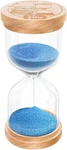 2 Minute Sand Timer, Wooden Hourglass Clock, Small Blue. Fixed Price $11.66.
