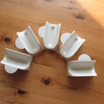 Tupperware Taco Holders Set Of 5 #2201A Beige Stackable Usa. Fixed Price $9.99.