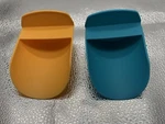 Tupperware Papaya Orange #292-17 Rocker Scoop, And Blue. Fixed Price $20.00.