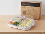 Pampered Chef Cool & Square Tray 2292 Deviled Veggie Server Retired.... Fixed Price $64.77.