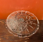 Vtg Crystal Cake Stand 11 Inches Shannon Or Fifth Avenue. Fixed Price $22.00.