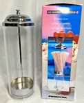 Prodyn F-36 Old Fashioned Straw Dispenser Acrylic Chrome Retro Diner W/ Box. Fixed Price $19.99.