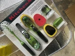 New Kitchenaid 5-PIECE Sink Brush Set Soap Dispensing Rare Old Stock. Fixed Price $99.00.