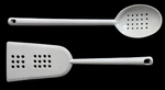 Ekco Slotted Holes Spatula & Spoon Turner Flipper Melamine White 13.5 Utensils. Fixed Price $19.95.