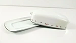 Noritake Covered Butter Dish White With Pink Flowers And Platinum Trim. Fixed Price $34.19.