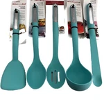 New Kitchenaid Silicone Aqua Sky Haqa 5 Spatula Basting Spoon Ladle Lifter. Fixed Price $104.00.