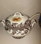 Spode Woodland Soup Tureen+ Delamere Matching Ladle --SD2340--. Fixed Price $179.99.