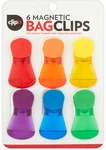 Set Of 6 Handy Magnetic Food Kitchen Bag Clips In Assorted Colors New!. Fixed Price $6.00.