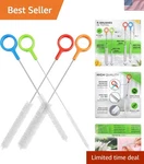 Heavy Duty Cleaning Brush Set 4 Extra Long Straw Cleaners Kitchen Home. Fixed Price $25.94.