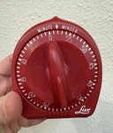 Red Lux Minder Kitchen Timer 60 Minutes Vintage Working Hot. Fixed Price $35.00.