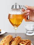 Honey Syrup Dispenser Pot Bee Hive Jar With Stand Premium For Kitchen Tool. Fixed Price $11.86.