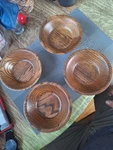 Vintage Wood Rustic Salad Bowls Lot Of 4, Farmhouse, Cottage Core. Fixed Price $14.00.