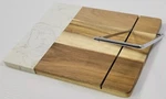 Leed's Acadia Wood And Marble Cheese Cutting Board 11" X 8.5" W/slicer 20252. Fixed Price $7.99.