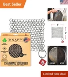 4" Chainmail Scrubber - Cleaner For Cast Iron, Stainless Steel, Hard Anodized.... Fixed Price $41.46.
