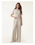 Women's 2PC Boatneck Batwing Top Wide Leg Palazzo Pants Lounge Set. Fixed Price $109.99.