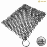 Cast Iron Scrubber 316 Stainless Steel Skillet Cleaner (15 X 15CM). Fixed Price $13.99.
