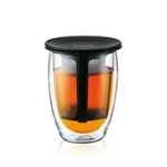 Bodum K1153-01 Double Wall Glass, 0.35 L, 12 Oz And Tea Strainer (6 Pcs). Fixed Price $125.10.